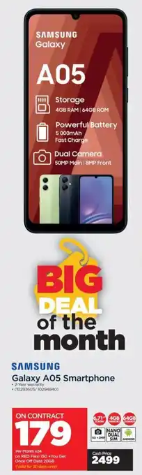 HiFi Corp SAMSUNG Galaxy A05 Smartphone offer