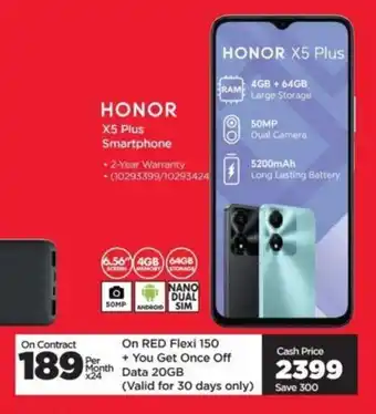 HiFi Corp HONOR X5 Plus Smartphone offer