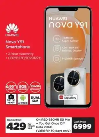 HiFi Corp HUAWEI Nova Y91 Smartphone offer