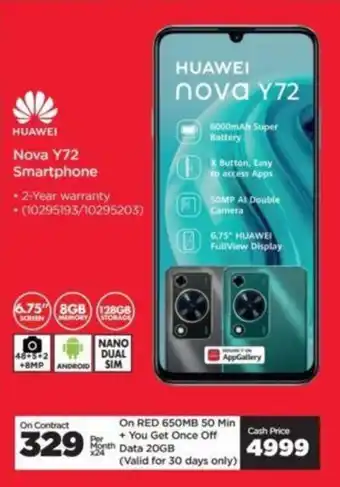 HiFi Corp HUAWEI Nova Y72 Smartphone offer