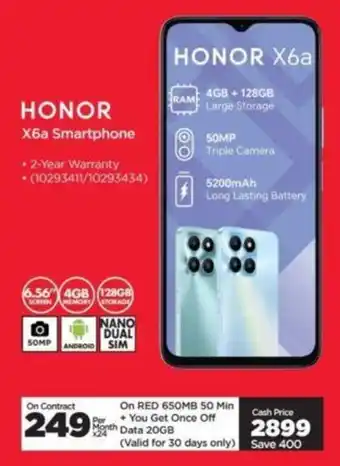 HiFi Corp HONOR X6a Smartphone offer