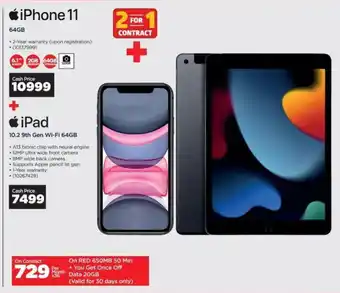 HiFi Corp iPhone 11 64GB + iPad 10.2 9th Gen Wi-Fi 64GB offer