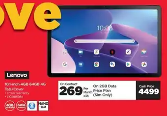 HiFi Corp Lenovo 10.1-inch 4GB 64GB 4G Tab+Cover offer