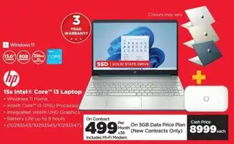 HiFi Corp HP 15s Intel Core i3 Laptop offer