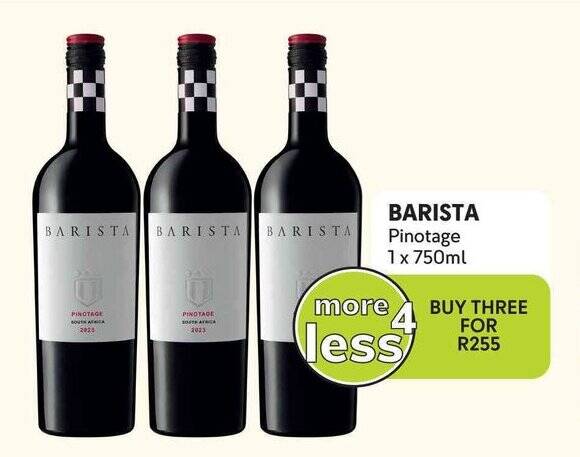 BARISTA Pinotage 1 x 750ml offer at Makro