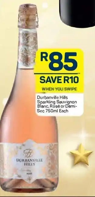 Pick n Pay Liquor Durbanville Hills Sparkling Sauvignon Blanc, Rosé or Demi-Sec 750ml offer