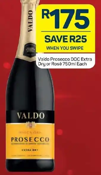Pick n Pay Liquor Valdo Prosecci DOC Extra Dry or Rosé 750ml offer