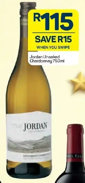 Pick n Pay Liquor Jordan Unoaked Chardonnay 750ml offer