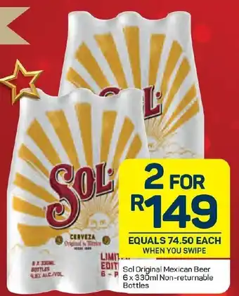 Pick n Pay Liquor Sol Original Mexican Beer 6x330ml offer