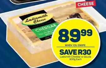 Pick n Pay Ladismith Cheddar or Gouda 800g offer
