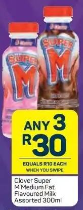 Pick n Pay Clover Super M Medium Fat Flavoured Milk Assorted 3x300ml offer