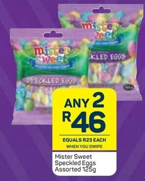 Pick n Pay Mister Sweet Speckled Eggs Assorted 125g offer