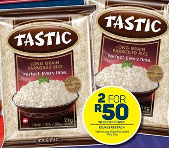 Pick n Pay Tastic Long Grain Parboiled Rice 2x2kg offer