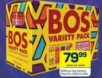 BOS Ice Tea Variety Pack 8 x 330ml Cans