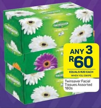 Pick n Pay Twinsaver Facial Tissues Assorted 180s offer