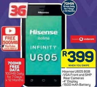 Pick n Pay Hisense U605 8GB offer