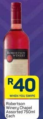 Pick n Pay Robertson Winery Chapel Assorted 750ml offer