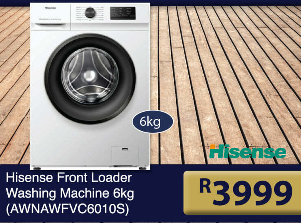 Hisense Front Loader Washing Machine 6kg offer at President Hyper