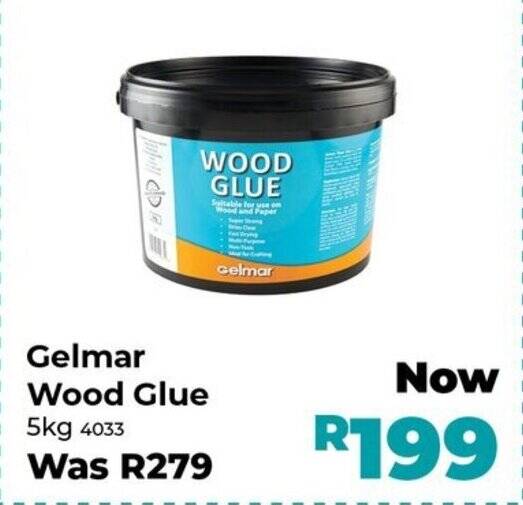 Gelmar Wood Glue 5kg offer at Gelmar