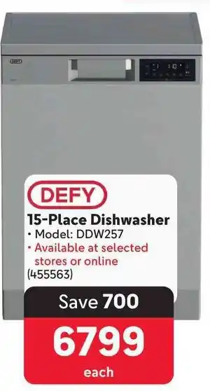 DEFY 15-Place Dishwasher