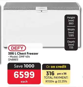 Makro DEFY 386 L Chest Freezer offer