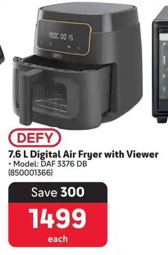Makro DEFY 7.6 L Digital Air Fryer with Viewer offer