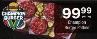 Checkers Champion Burger Patties offer