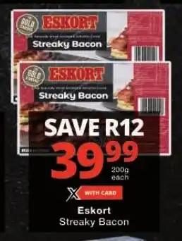 Checkers Eskort Streaky Bacon offer