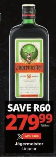Checkers Jägermeister Liqueur offer