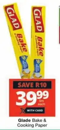 Checkers Glade Bake & Cooking Paper offer