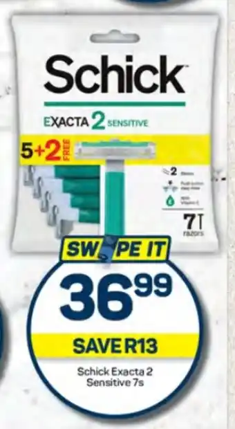 Pick n Pay Hypermarket Schick Exacta 2 Sensitive 7s offer