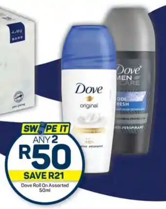 Pick n Pay Hypermarket Dove Roll On Assorted 50ml offer
