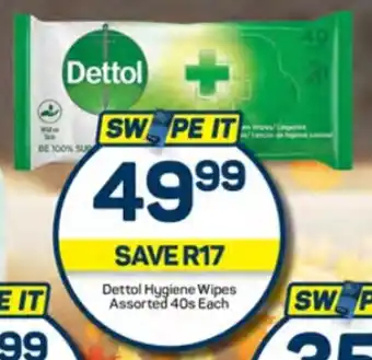 Pick n Pay Hypermarket Dettol Hygiene Wipes Assorted 40s Each offer