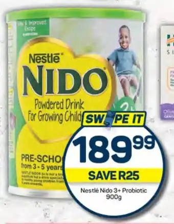 Pick n Pay Hypermarket Nestlé Nido 3+ Probiotic 900g offer