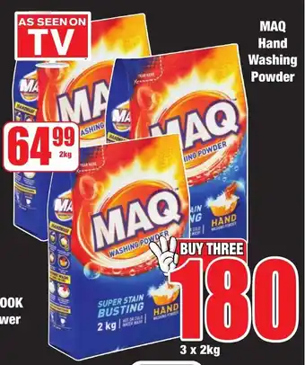 Boxer Superstores MAQ Hand Washing Powder offer