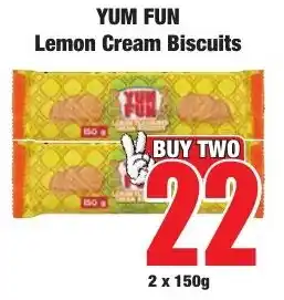 Boxer Superstores YUM FUN Lemon Cream Biscuits offer