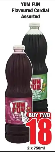 Boxer Superstores YUM FUN Flavoured Cordial Assorted offer