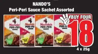 Boxer Superstores NANDO'S Peri-Peri Sauce Sachet Assorted offer