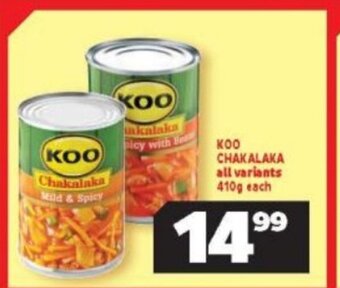 Usave Koo Chakalaka all Variants 410g each offer