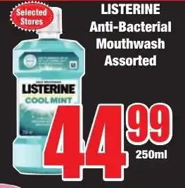 Boxer Superstores LISTERINE Anti-Bacterial Mouthwash Assorted offer