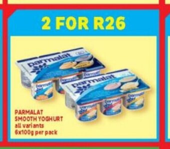 Usave Parmalat Smooth Yoghurt all Variants 6x100g per pack offer