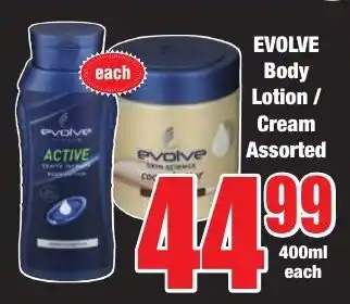 Boxer Superstores EVOLVE Body Lotion/ Cream Assorted offer