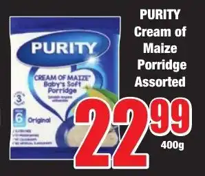 Boxer Superstores PURITY Cream of Maize Porridge Assorted offer