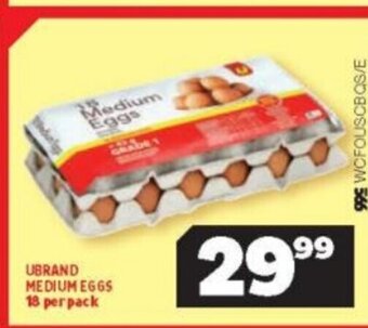 Ubrand Medium Eggs 18 per pack