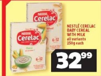 Usave Nestle Cerelac Baby Cereal With Milk All Variants 250g each offer