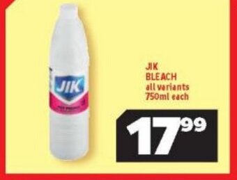 Usave JIK Bleach All Variants 750ml each offer