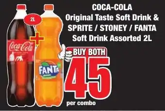 Boxer Superstores COCA-COLA Original Taste Soft Drink & SPRITE / STONEY / FANTA Soft Drink Assorted 2L offer