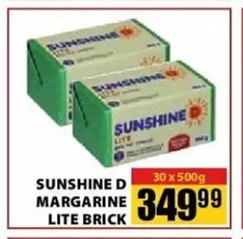 Jumbo Sunshine D Margarine Lite Brick 30 x 500g offer