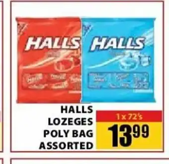 Jumbo Halls Lozeges Poly Bag Assorted 1 x 72's offer