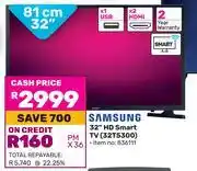 Game Samsung 32(81cm) HD Smart TV 32T5300 offer